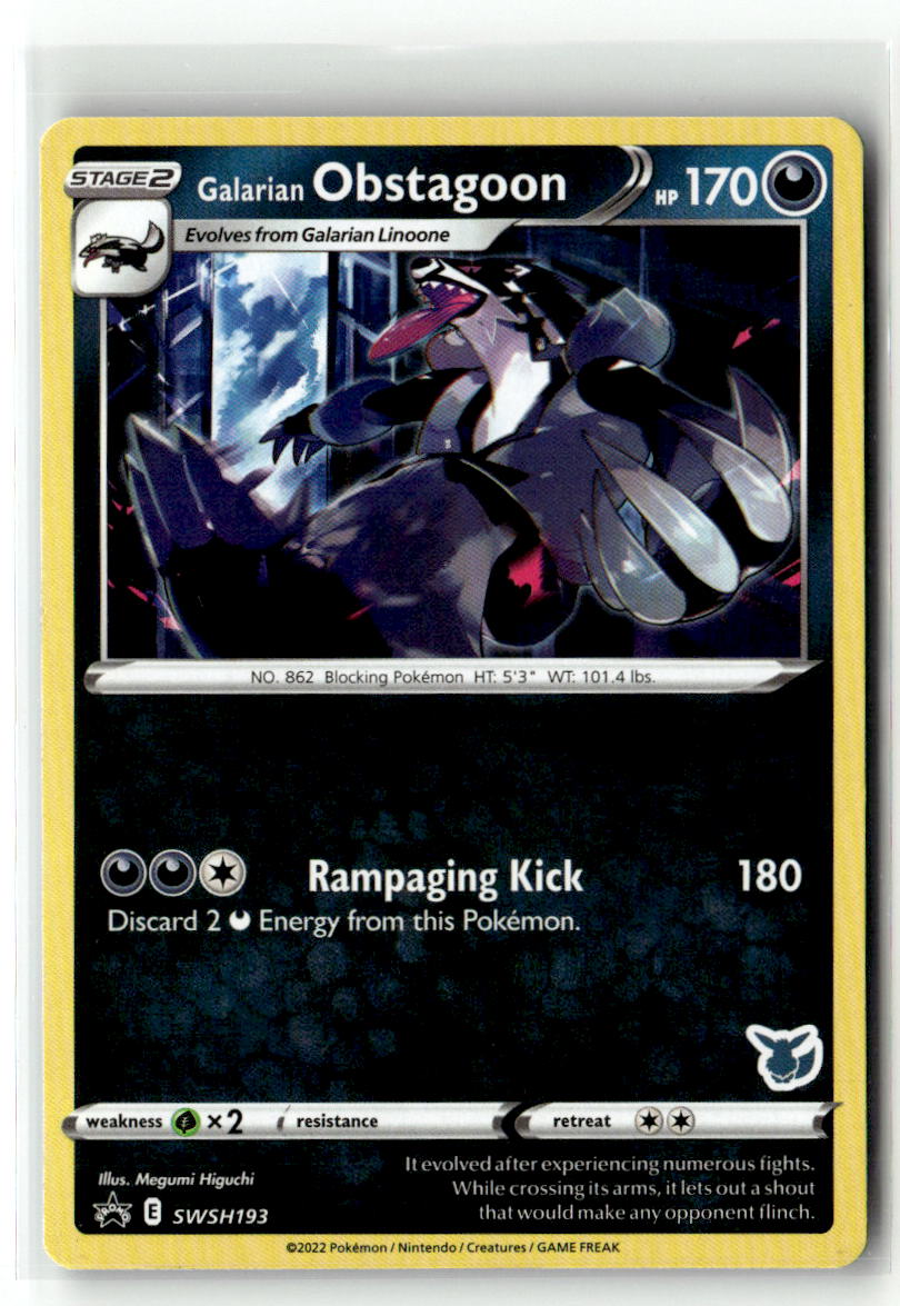 Galarian Obstagoon - SWSH193 (Eevee Stamped)