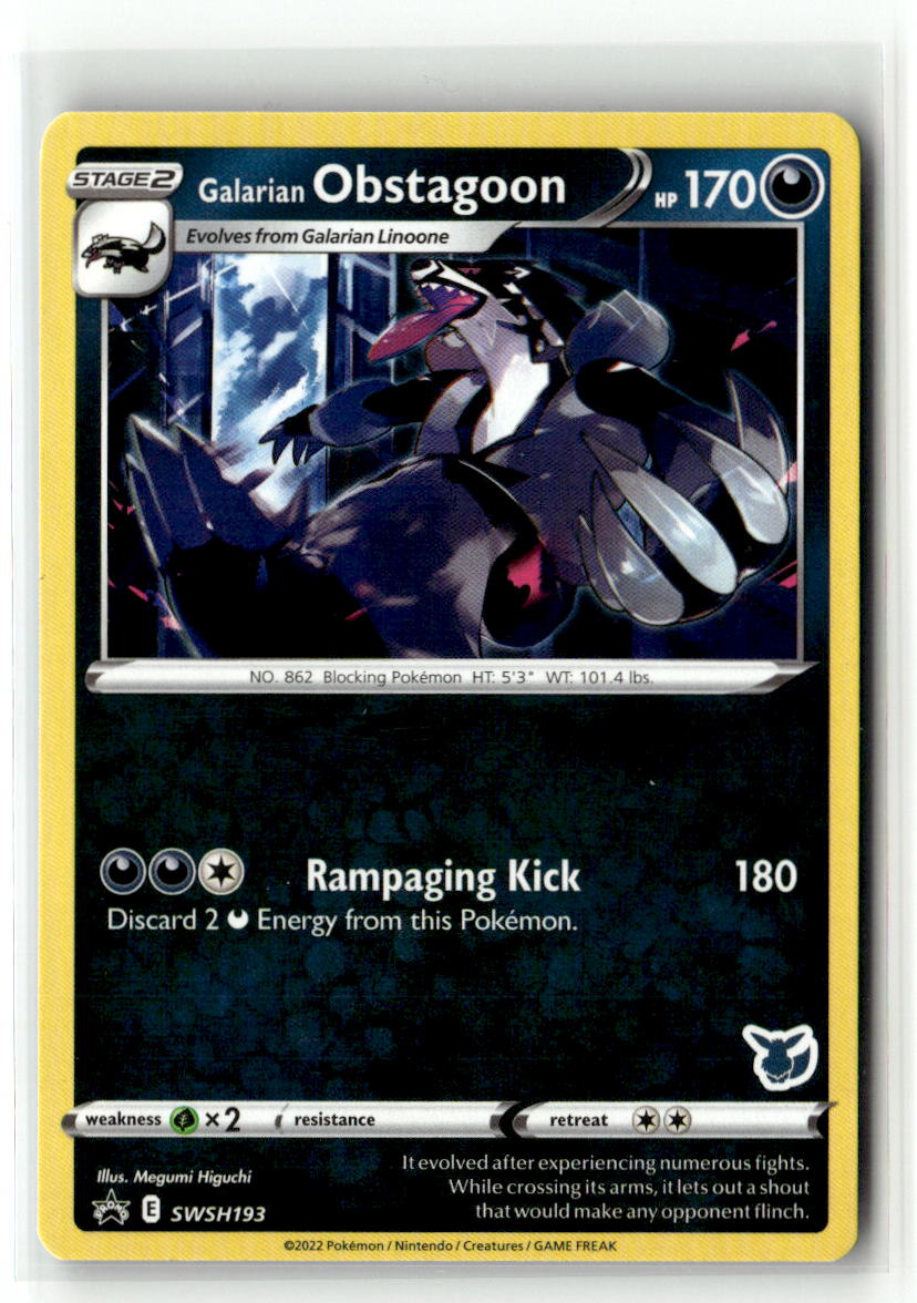 Galarian Obstagoon - SWSH193 (Eevee Stamped)