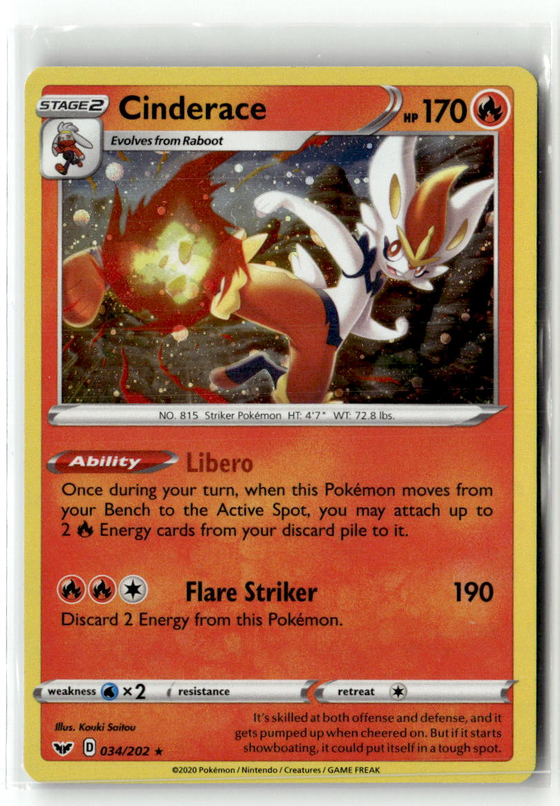 Cinderace - 034/202 (Cosmos Holo)