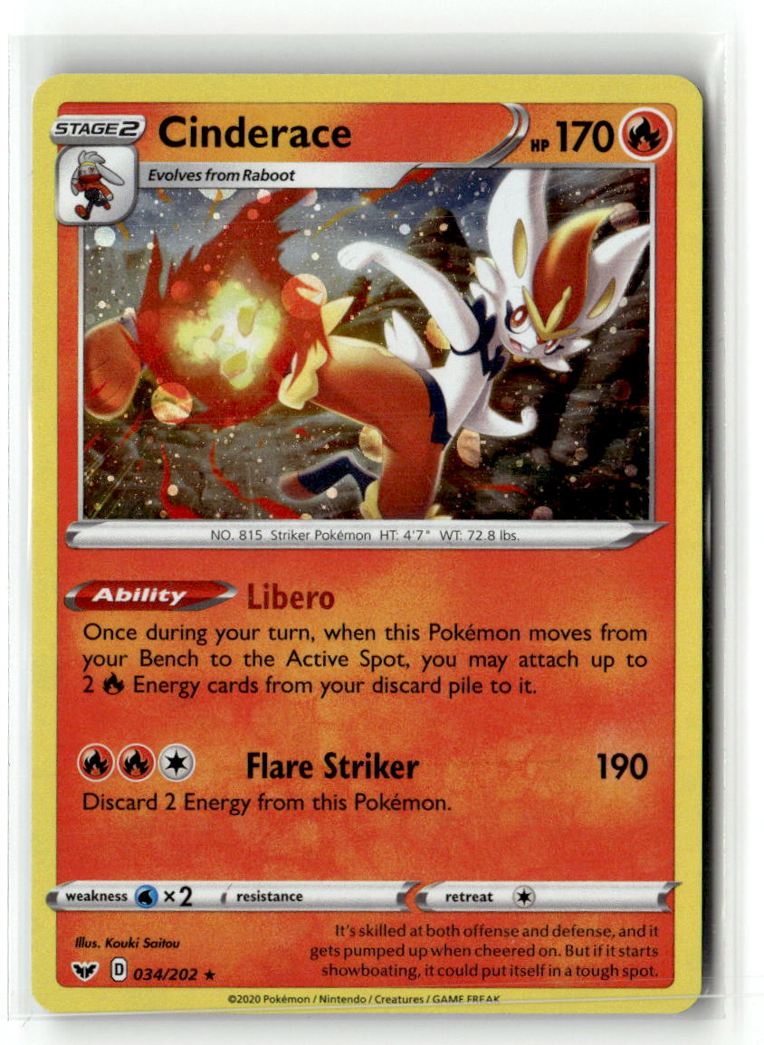 Cinderace - 034/202 (Cosmos Holo)
